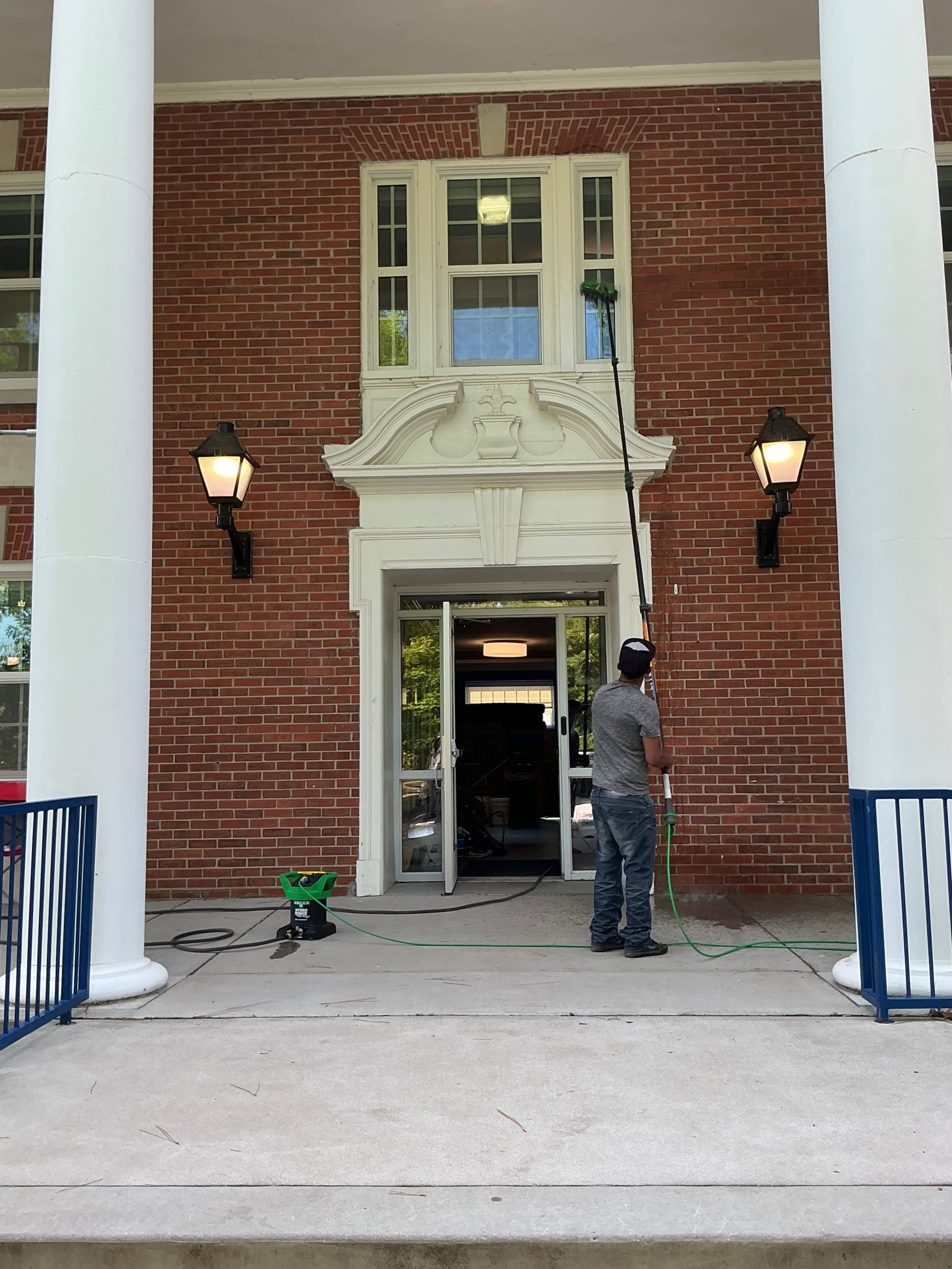 Window cleaning for a commercial space