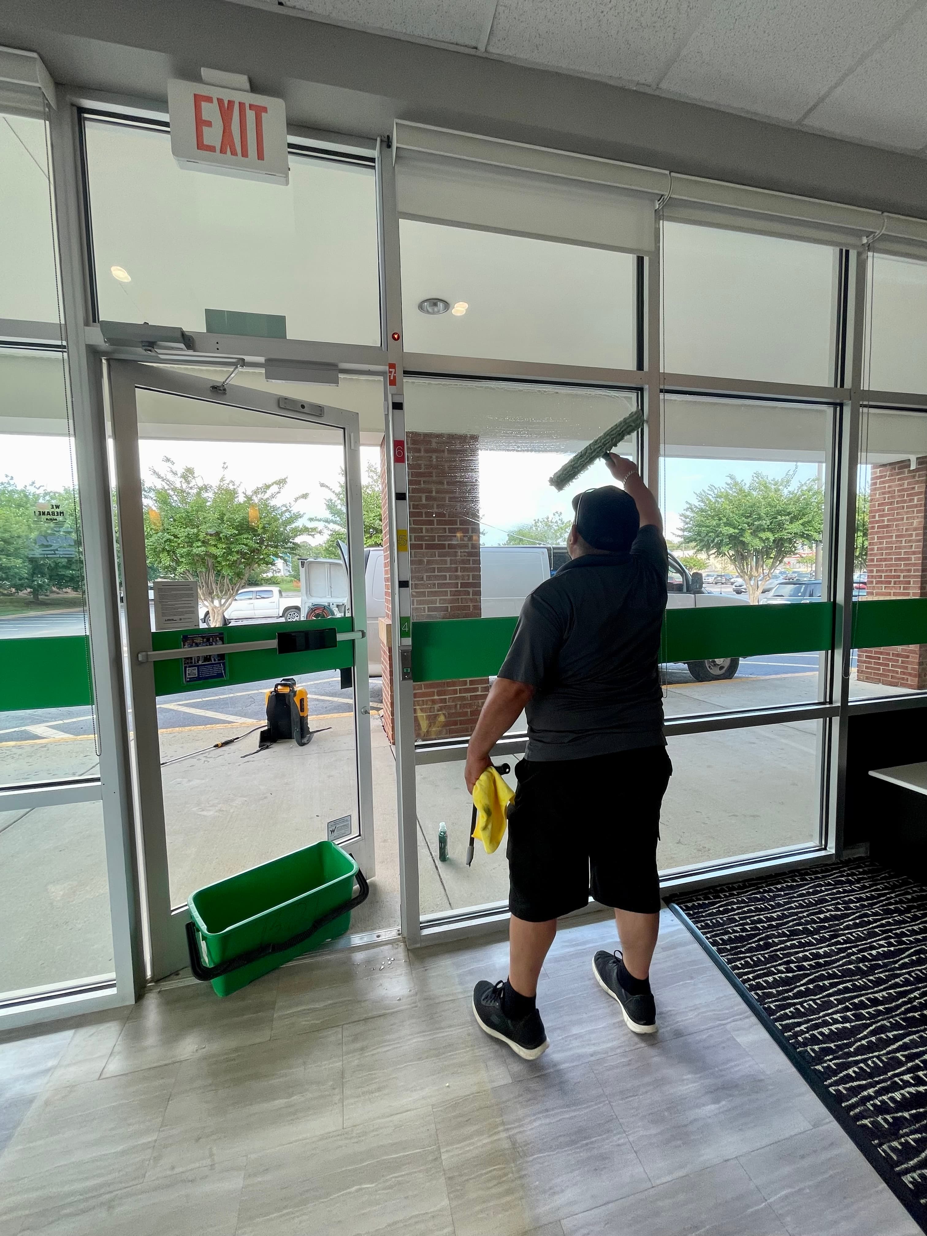 Window cleaning service inside view