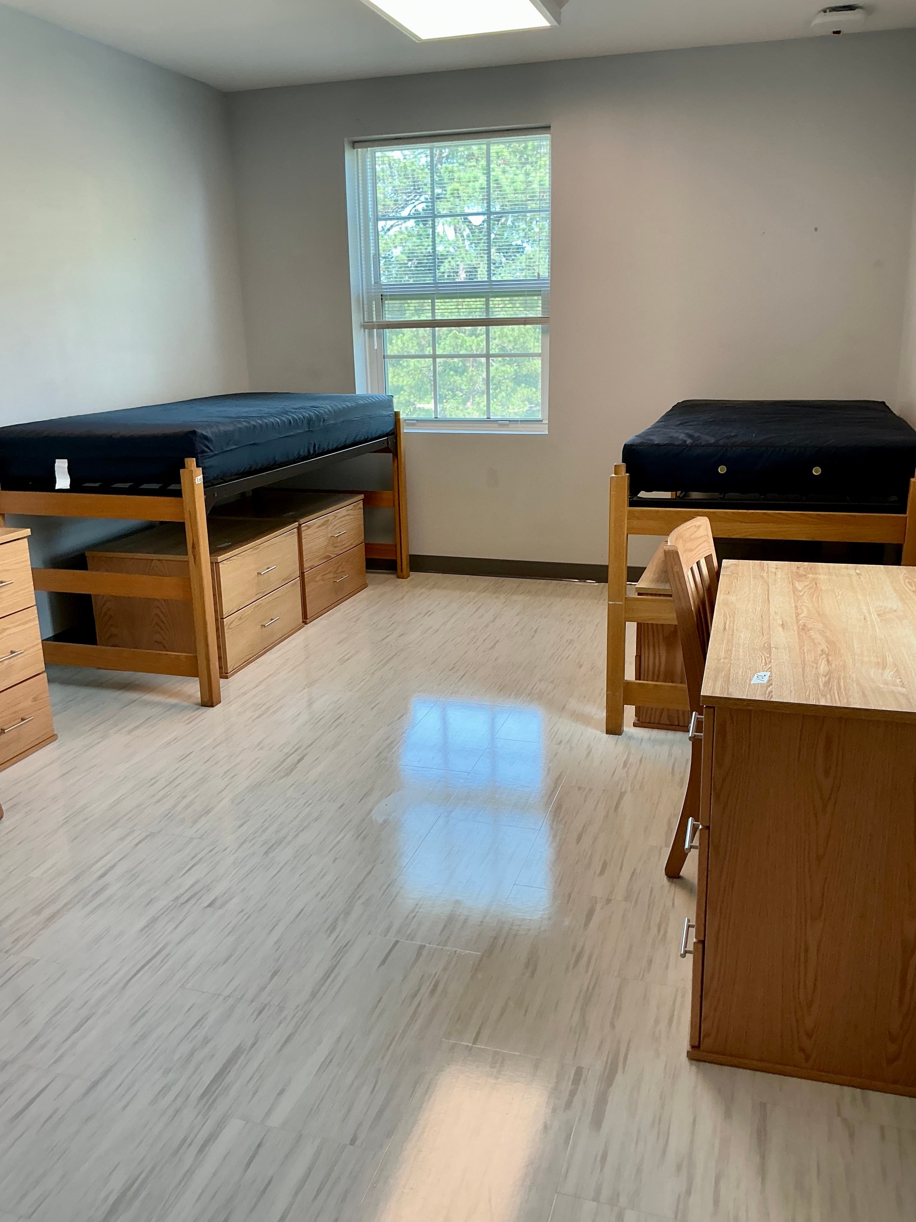 After floor care service - clean, shiny floor